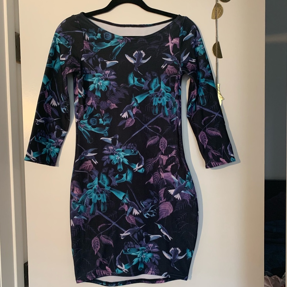 Black Milk Midnight Hummingbird Toastie Dress Med